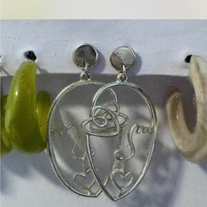Silver Art Earrings
